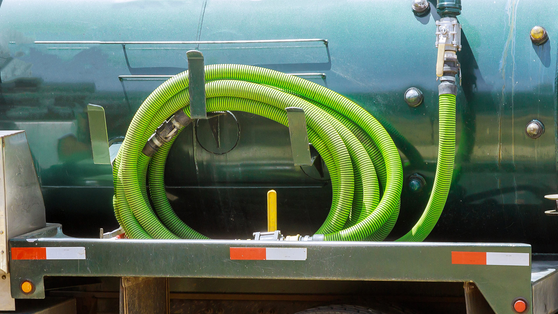 Gardner Septic Tank Service truck servicing Parker County, Texas
